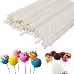 130 White Cake Pop Sticks 6” & 4”